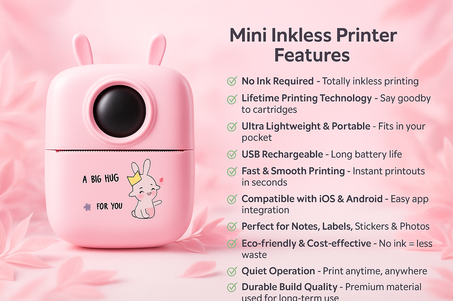 MINI PRINTER (No Ink Required)