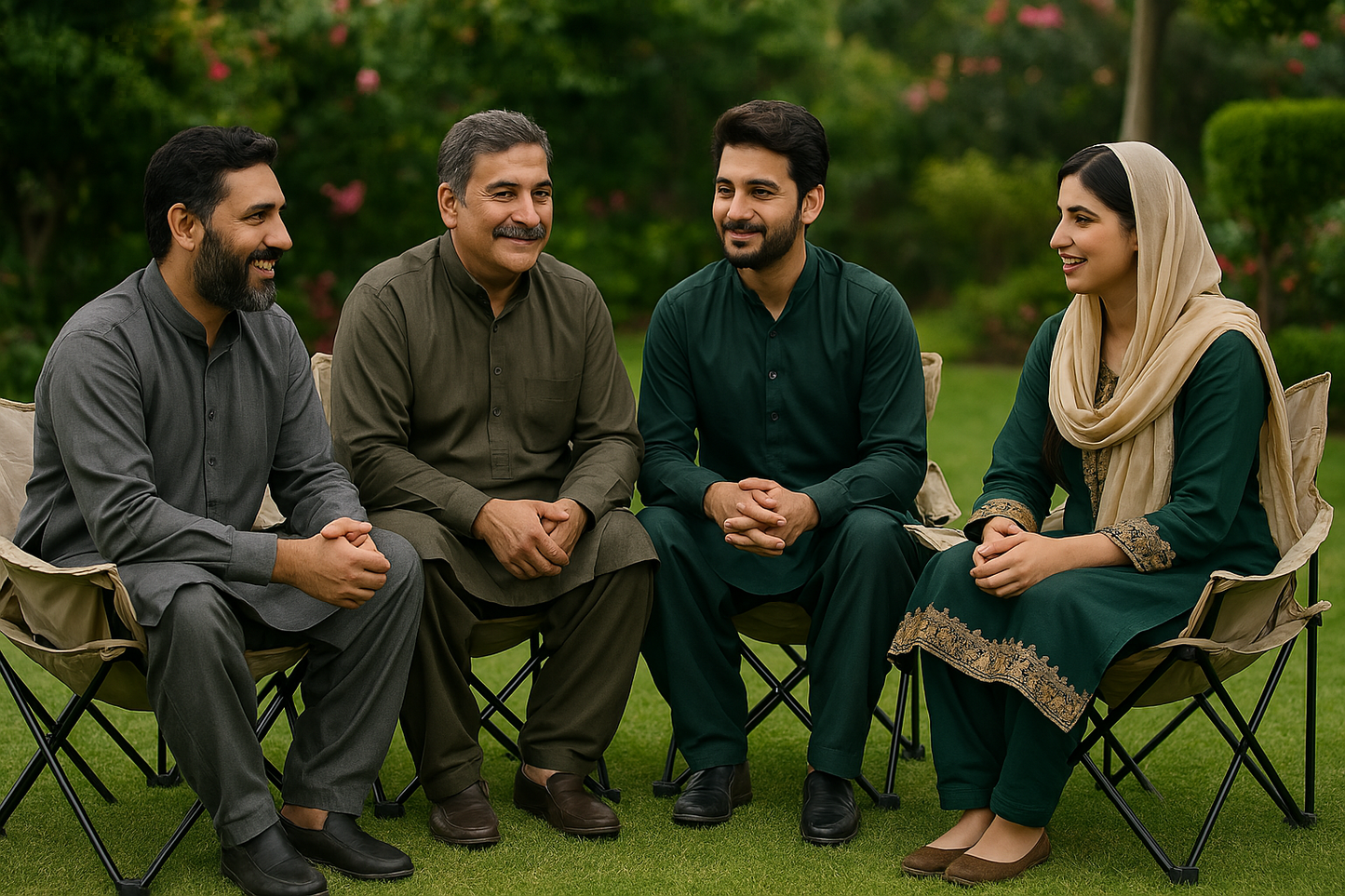 PORTABLE TABLE WITH FOLDABLE 4 CHAIRS